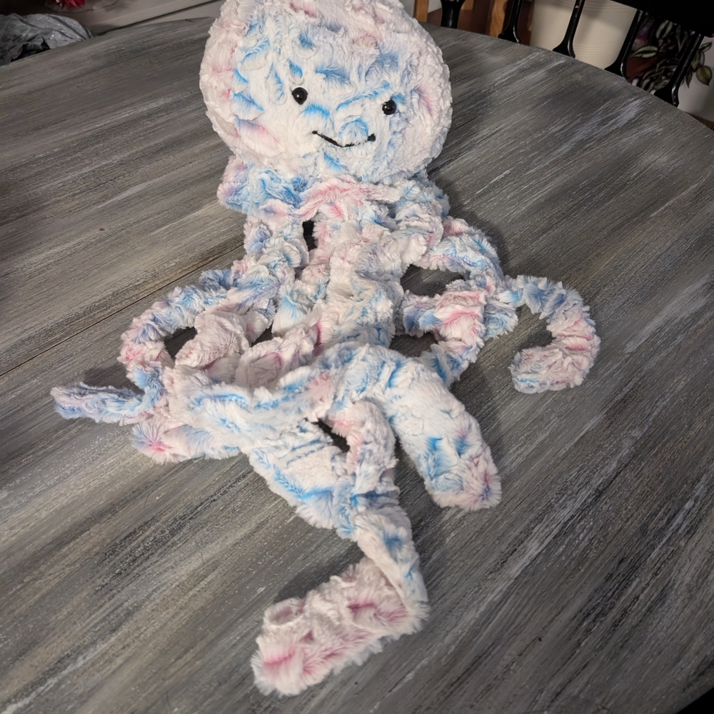 Plush Octopus Toy in Pastel Colors